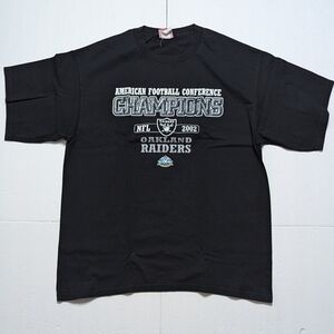 Oakland Raiders AFC Champions shirt. 2002. Super Bowl XXXVII. Men's XL